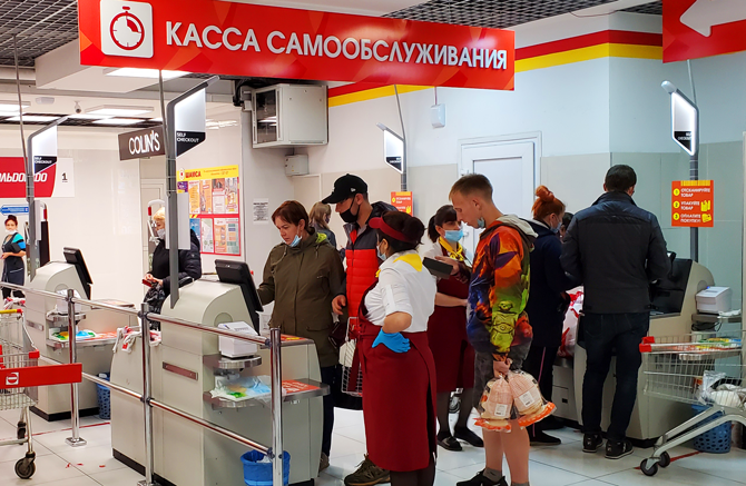 Открытие новой зоны касс самообслуживания в сети «Шамса» на Камчатке
